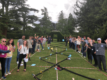 Rollerball team building activity